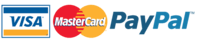 Visa, Mastercard, PayPal